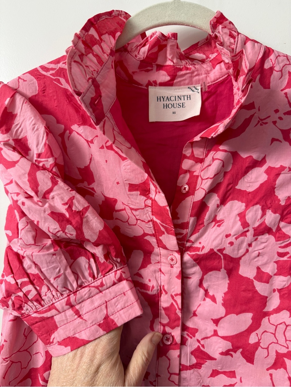 Hyacinth House Tuckernuck Louisa Maxi Dress in Pink Floral 100% Cotton XS $158 - Picture 7 of 9